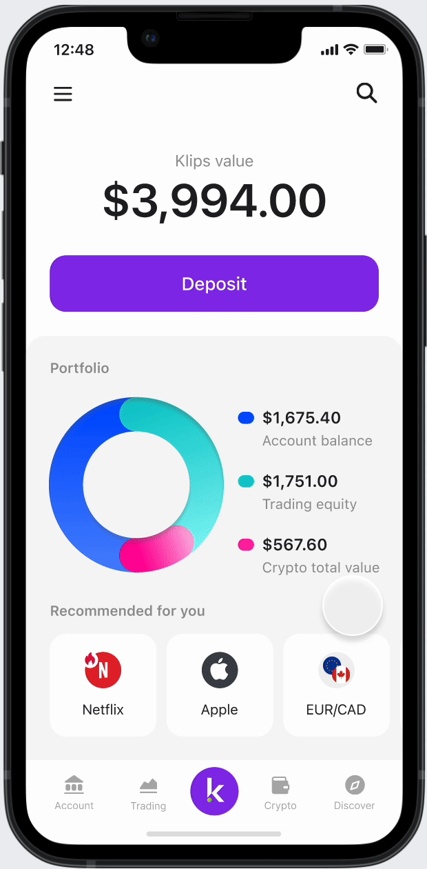 Klips dashboard animation